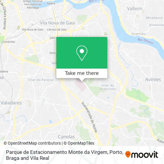 Parque de Estacionamento Monte da Virgem map