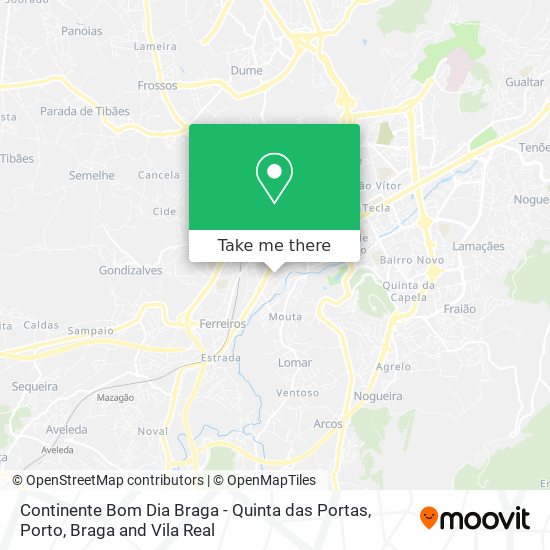 Continente Bom Dia Braga - Quinta das Portas map