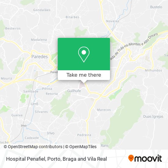 Hospital Penafiel map