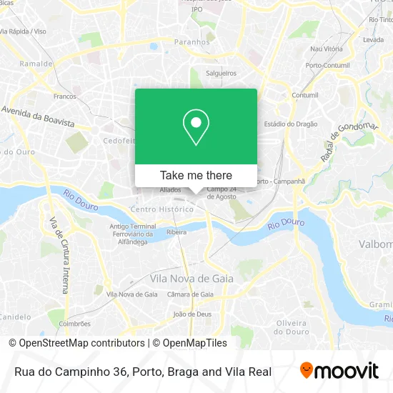Rua do Campinho 36 map