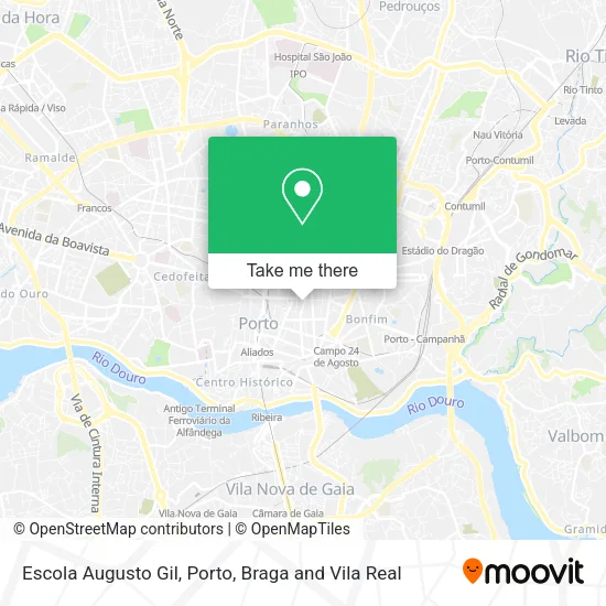 Escola Augusto Gil mapa