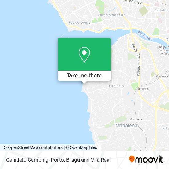 Canidelo Camping map