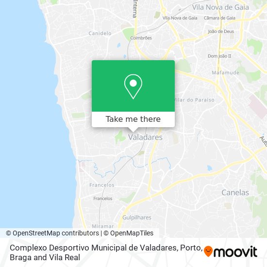 Complexo Desportivo Municipal de 
Valadares map