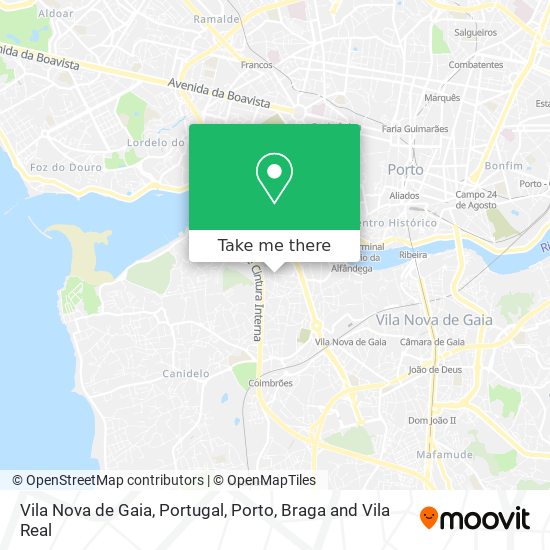 Vila Nova de Gaia, Portugal mapa