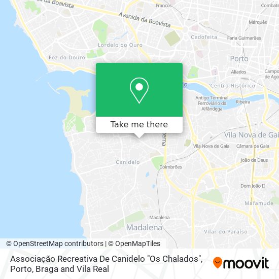 Associação Recreativa De Canidelo "Os Chalados" map