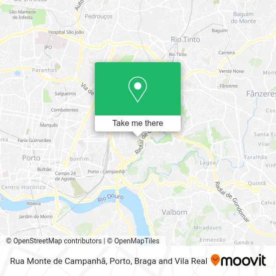 Rua Monte de Campanhã map