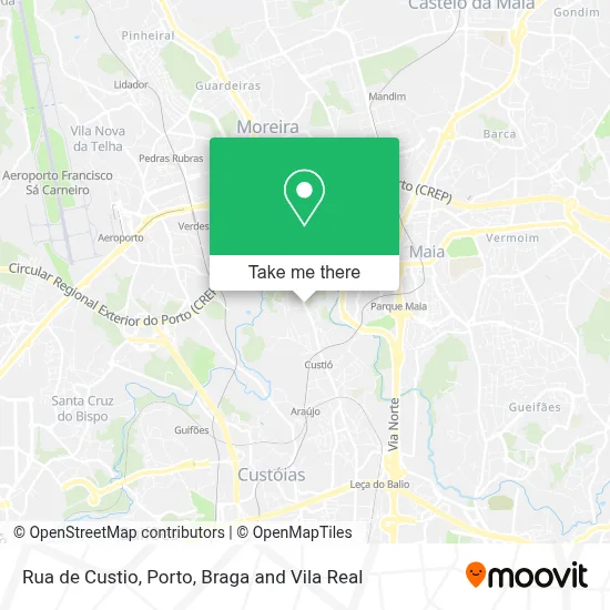 Rua de Custio mapa