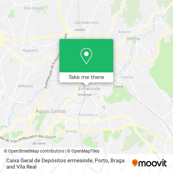 Caixa Geral de Depósitos ermesinde map