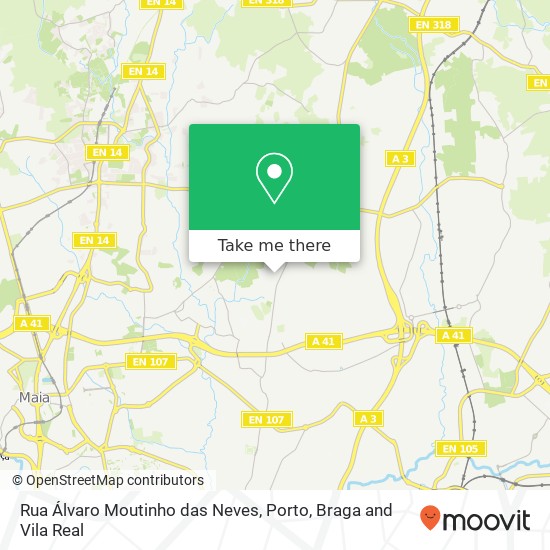 Rua Álvaro Moutinho das Neves map