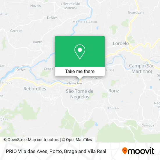PRIO Vila das Aves map