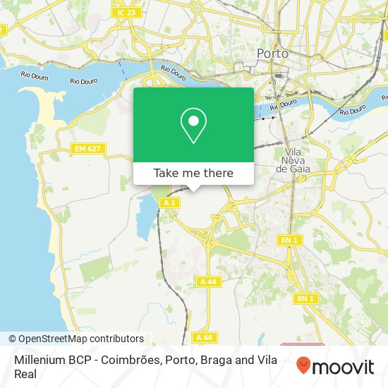 Millenium BCP - Coimbrões map