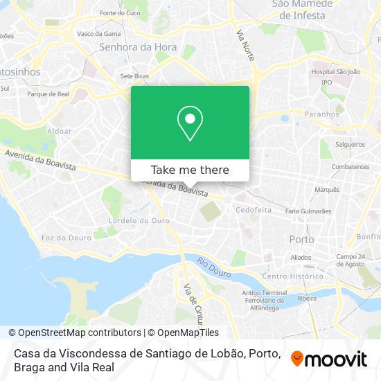 Casa da Viscondessa de Santiago de Lobão map