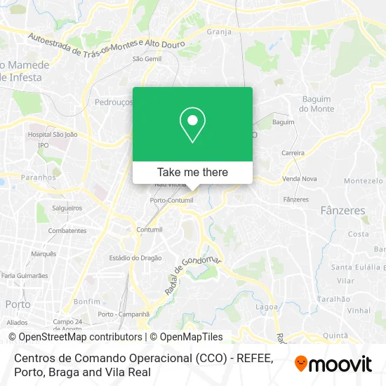 Centros de Comando Operacional (CCO) - REFEE map