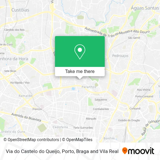 Via do Castelo do Queijo map