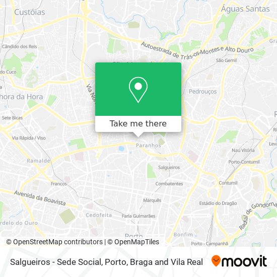 Salgueiros - Sede Social mapa