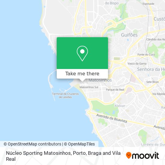 Núcleo Sporting Matosinhos map