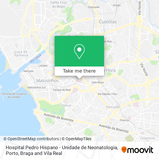 Hospital Pedro Hispano - Unidade de Neonatologia map