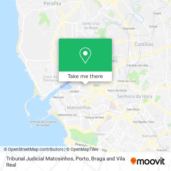 Tribunal Judicial Matosinhos map