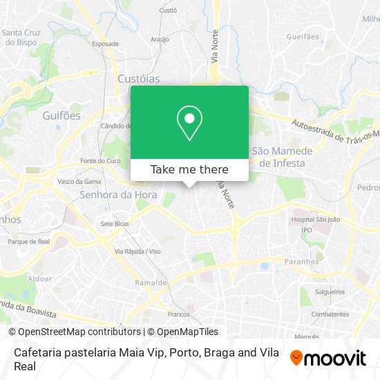 Cafetaria pastelaria Maia Vip map