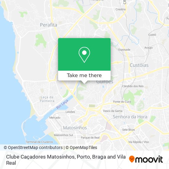 Clube Caçadores Matosinhos map