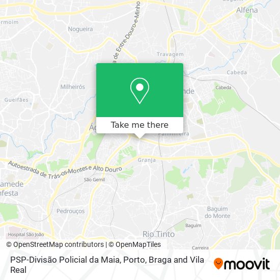 PSP-Divisão Policial da Maia map