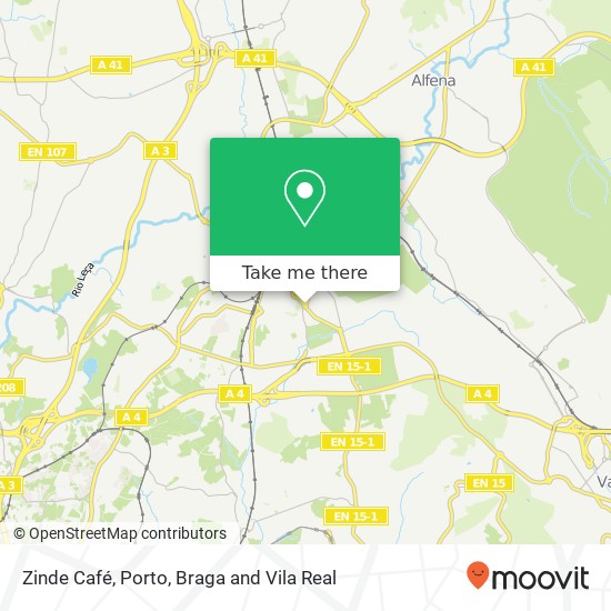 Zinde Café map