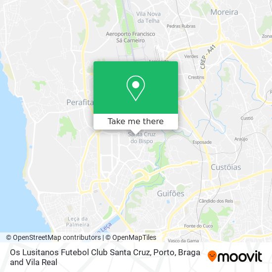 Os Lusitanos Futebol Club Santa Cruz map