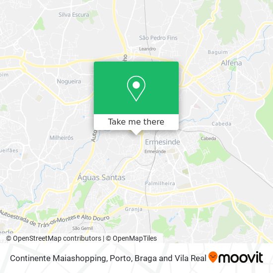 Continente Maiashopping mapa