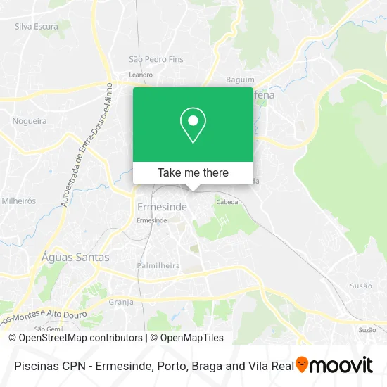 Piscinas CPN - Ermesinde mapa