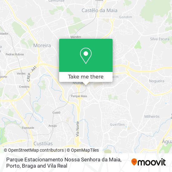 Parque Estacionamento Nossa Senhora da Maia mapa