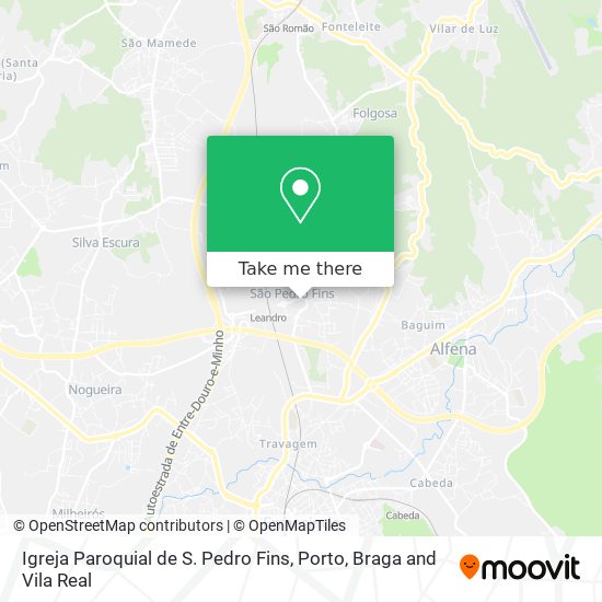 Igreja Paroquial de S. Pedro Fins mapa