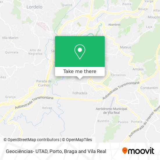 Geociências- UTAD map