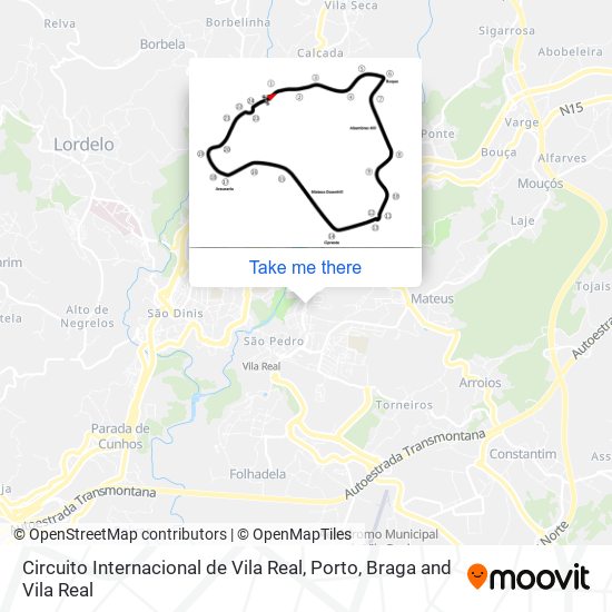 Circuito Internacional de Vila Real mapa