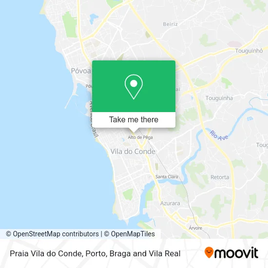 Praia Vila do Conde map