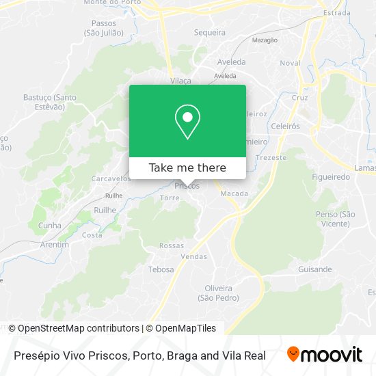 Presépio Vivo Priscos mapa