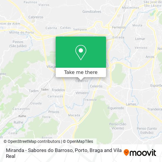 Miranda - Sabores do Barroso map