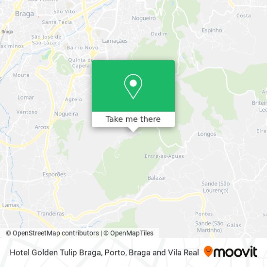 Hotel Golden Tulip Braga map