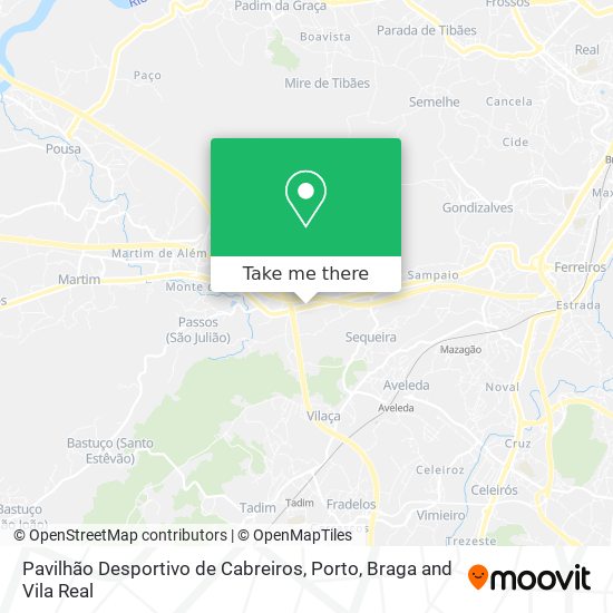Pavilhão Desportivo de Cabreiros mapa