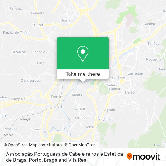 Associação Portuguesa de Cabeleireiros e Estética de Braga map