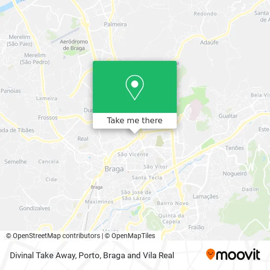 Divinal Take Away map