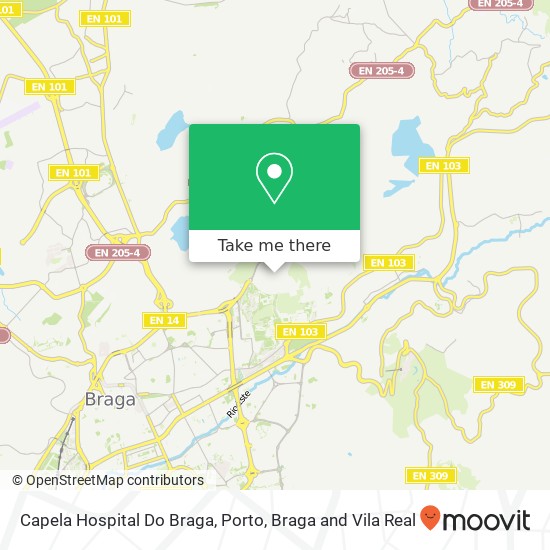 Capela Hospital Do Braga map