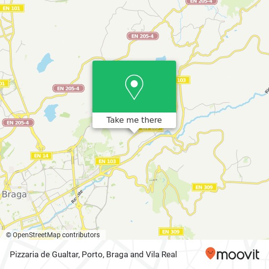 Pizzaria de Gualtar map