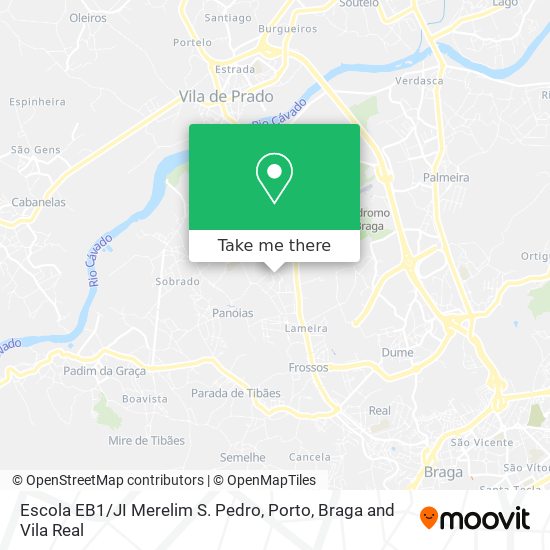 Escola EB1/JI Merelim S. Pedro map