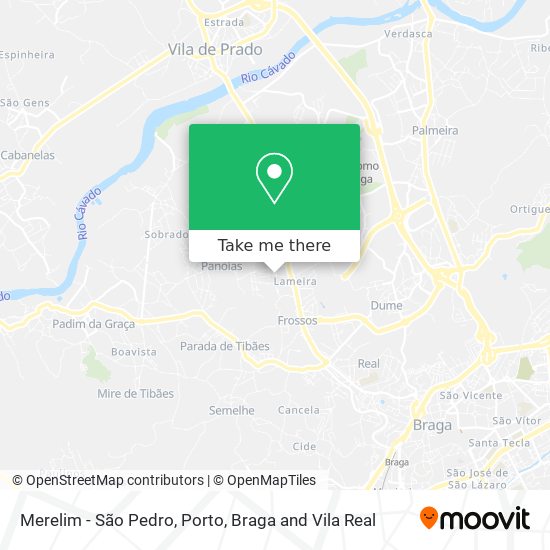 Merelim - São Pedro map