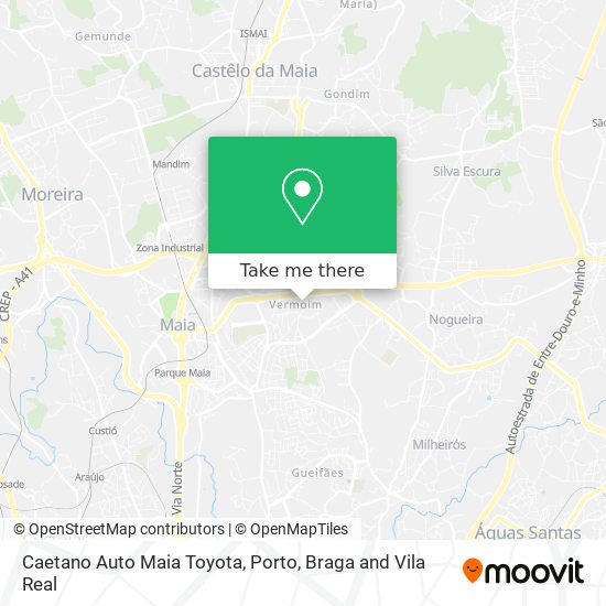 Caetano Auto Maia Toyota map