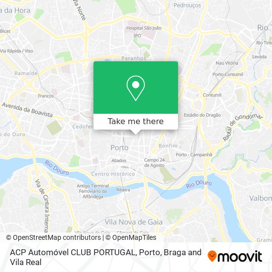 ACP Automóvel CLUB PORTUGAL map