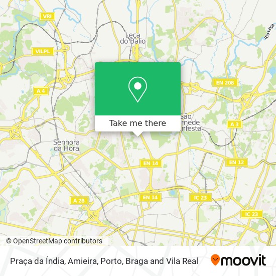 Praça da Índia, Amieira map
