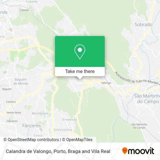 Calandra de Valongo map