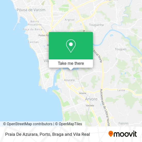 Praia De Azurara map