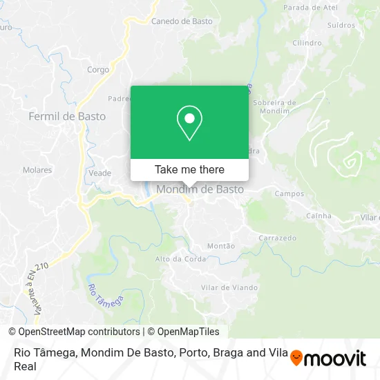 Rio Tâmega, Mondim De Basto map